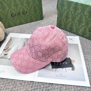 Gucci Pink Logo Baseball Cap